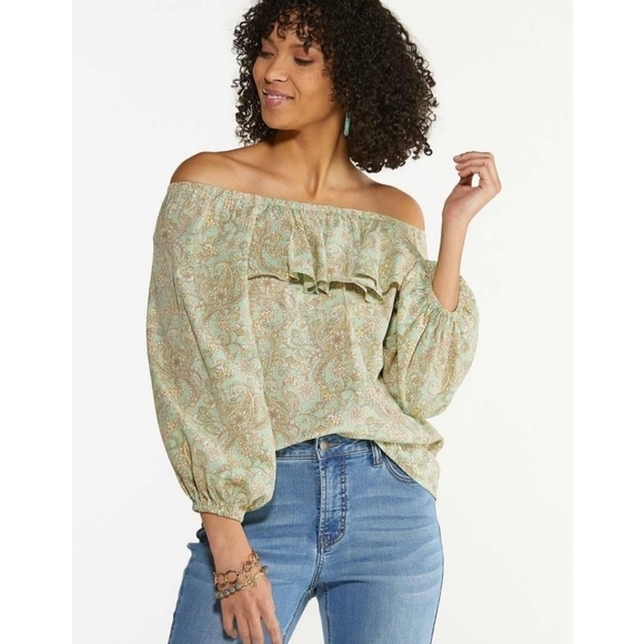 Cato Tops - New Cato Floral Off the Shoulder Plus Blouse Tunic Top 18W 20W